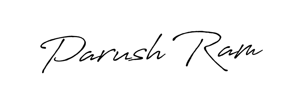 Use a signature maker to create a handwritten signature online. With this signature software, you can design (Antro_Vectra_Bolder) your own signature for name Parush Ram. Parush Ram signature style 7 images and pictures png