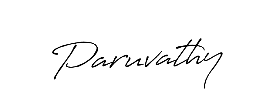 Paruvathy stylish signature style. Best Handwritten Sign (Antro_Vectra_Bolder) for my name. Handwritten Signature Collection Ideas for my name Paruvathy. Paruvathy signature style 7 images and pictures png