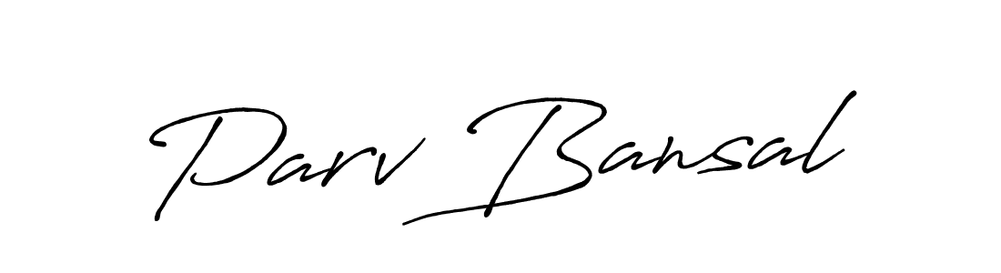Similarly Antro_Vectra_Bolder is the best handwritten signature design. Signature creator online .You can use it as an online autograph creator for name Parv Bansal. Parv Bansal signature style 7 images and pictures png