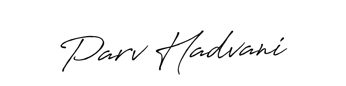 How to make Parv Hadvani signature? Antro_Vectra_Bolder is a professional autograph style. Create handwritten signature for Parv Hadvani name. Parv Hadvani signature style 7 images and pictures png