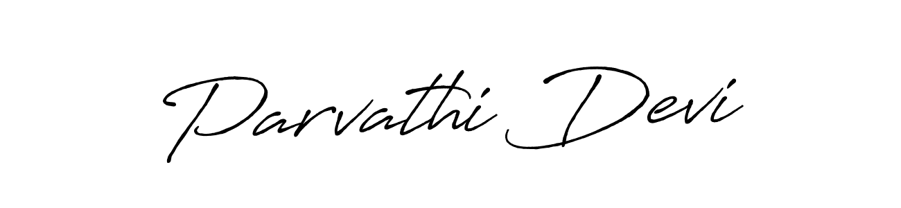 Create a beautiful signature design for name Parvathi Devi. With this signature (Antro_Vectra_Bolder) fonts, you can make a handwritten signature for free. Parvathi Devi signature style 7 images and pictures png