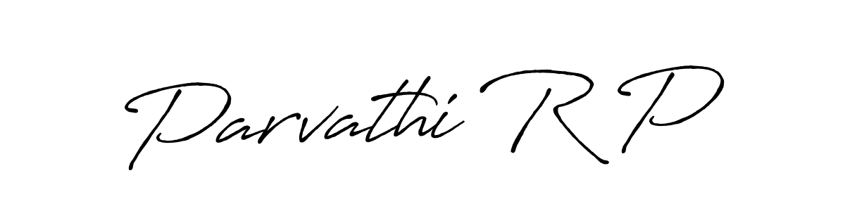 It looks lik you need a new signature style for name Parvathi R P. Design unique handwritten (Antro_Vectra_Bolder) signature with our free signature maker in just a few clicks. Parvathi R P signature style 7 images and pictures png