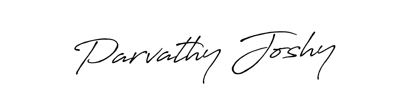 Also we have Parvathy Joshy name is the best signature style. Create professional handwritten signature collection using Antro_Vectra_Bolder autograph style. Parvathy Joshy signature style 7 images and pictures png