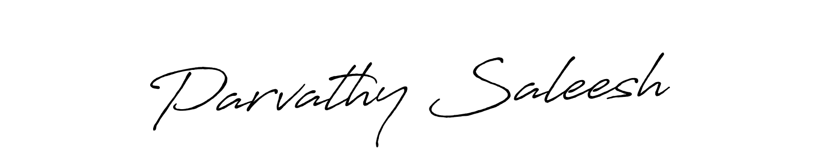 Parvathy Saleesh stylish signature style. Best Handwritten Sign (Antro_Vectra_Bolder) for my name. Handwritten Signature Collection Ideas for my name Parvathy Saleesh. Parvathy Saleesh signature style 7 images and pictures png