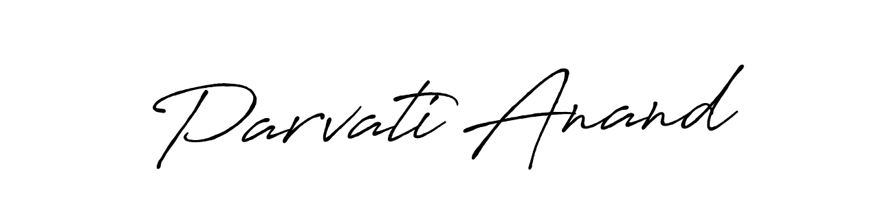 Make a beautiful signature design for name Parvati Anand. Use this online signature maker to create a handwritten signature for free. Parvati Anand signature style 7 images and pictures png