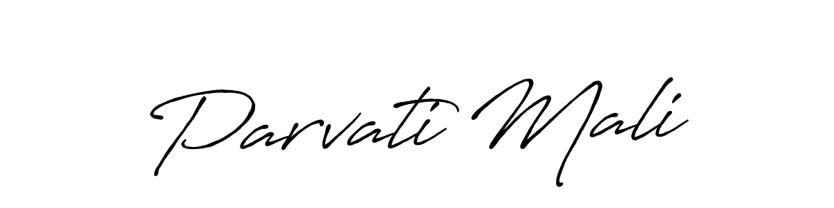 Design your own signature with our free online signature maker. With this signature software, you can create a handwritten (Antro_Vectra_Bolder) signature for name Parvati Mali. Parvati Mali signature style 7 images and pictures png