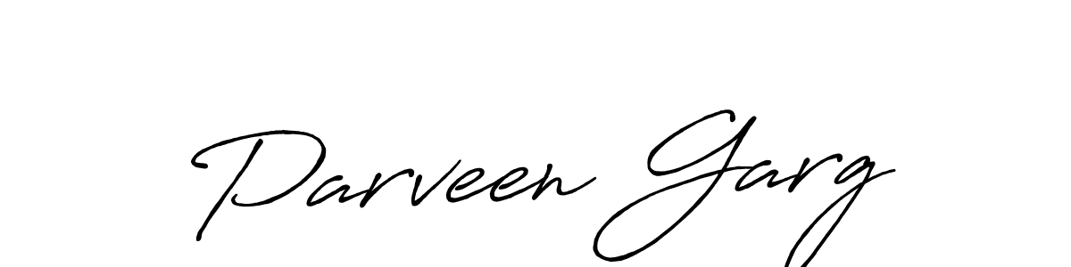 Also we have Parveen Garg name is the best signature style. Create professional handwritten signature collection using Antro_Vectra_Bolder autograph style. Parveen Garg signature style 7 images and pictures png