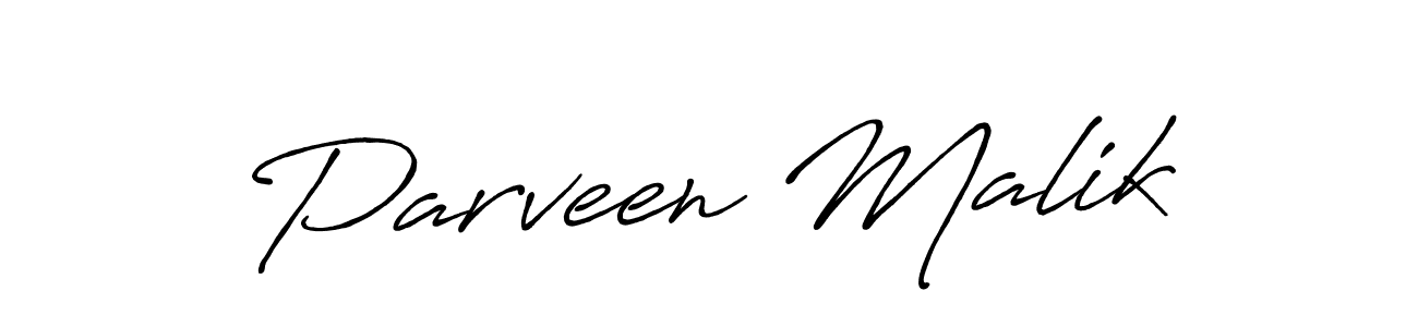 Make a beautiful signature design for name Parveen Malik. With this signature (Antro_Vectra_Bolder) style, you can create a handwritten signature for free. Parveen Malik signature style 7 images and pictures png