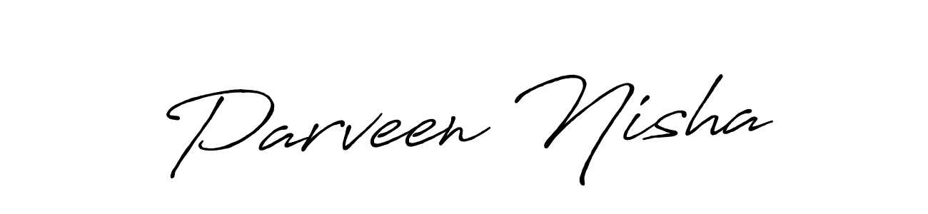 You can use this online signature creator to create a handwritten signature for the name Parveen Nisha. This is the best online autograph maker. Parveen Nisha signature style 7 images and pictures png