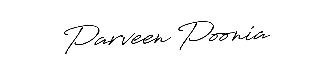 How to make Parveen Poonia signature? Antro_Vectra_Bolder is a professional autograph style. Create handwritten signature for Parveen Poonia name. Parveen Poonia signature style 7 images and pictures png