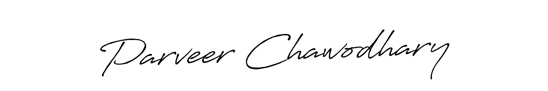 Design your own signature with our free online signature maker. With this signature software, you can create a handwritten (Antro_Vectra_Bolder) signature for name Parveer Chawodhary. Parveer Chawodhary signature style 7 images and pictures png