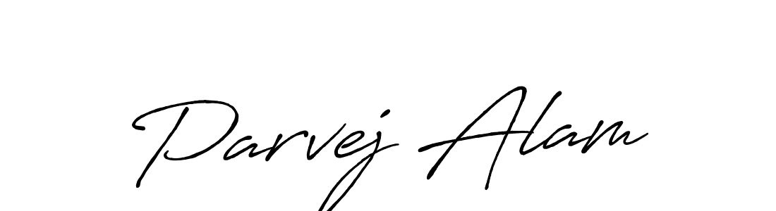 Parvej Alam stylish signature style. Best Handwritten Sign (Antro_Vectra_Bolder) for my name. Handwritten Signature Collection Ideas for my name Parvej Alam. Parvej Alam signature style 7 images and pictures png