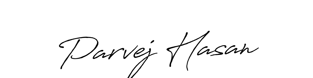 Parvej Hasan stylish signature style. Best Handwritten Sign (Antro_Vectra_Bolder) for my name. Handwritten Signature Collection Ideas for my name Parvej Hasan. Parvej Hasan signature style 7 images and pictures png