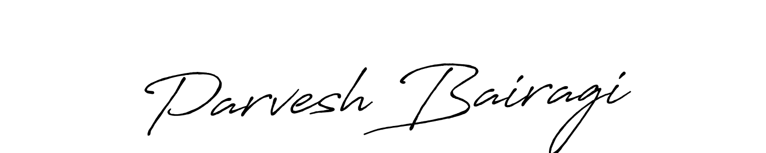 Also we have Parvesh Bairagi name is the best signature style. Create professional handwritten signature collection using Antro_Vectra_Bolder autograph style. Parvesh Bairagi signature style 7 images and pictures png