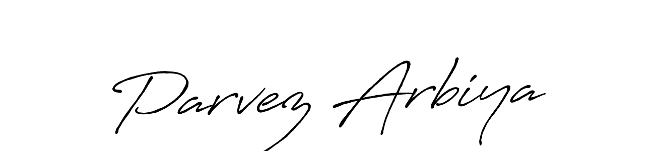 How to make Parvez Arbiya signature? Antro_Vectra_Bolder is a professional autograph style. Create handwritten signature for Parvez Arbiya name. Parvez Arbiya signature style 7 images and pictures png