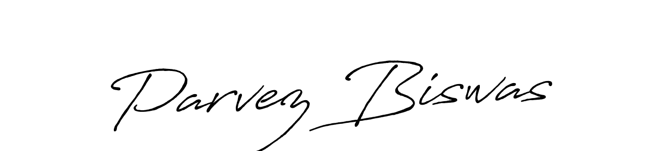Use a signature maker to create a handwritten signature online. With this signature software, you can design (Antro_Vectra_Bolder) your own signature for name Parvez Biswas. Parvez Biswas signature style 7 images and pictures png