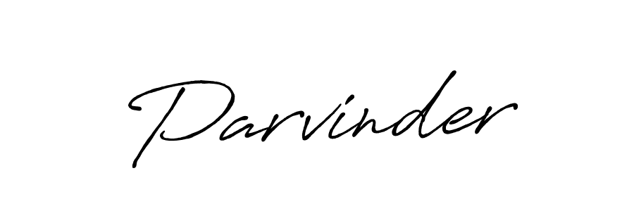 Parvinder stylish signature style. Best Handwritten Sign (Antro_Vectra_Bolder) for my name. Handwritten Signature Collection Ideas for my name Parvinder. Parvinder signature style 7 images and pictures png