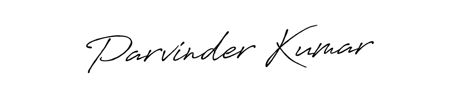 Also we have Parvinder Kumar name is the best signature style. Create professional handwritten signature collection using Antro_Vectra_Bolder autograph style. Parvinder Kumar signature style 7 images and pictures png