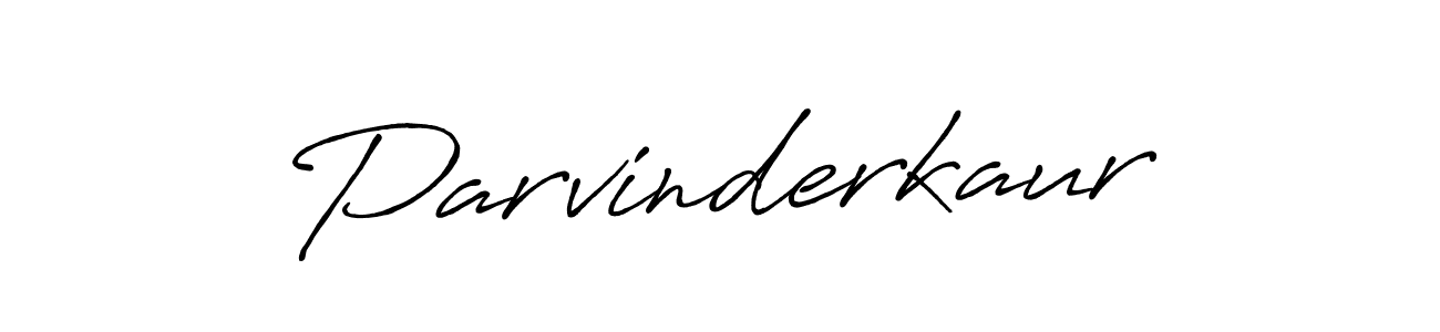How to make Parvinderkaur name signature. Use Antro_Vectra_Bolder style for creating short signs online. This is the latest handwritten sign. Parvinderkaur signature style 7 images and pictures png