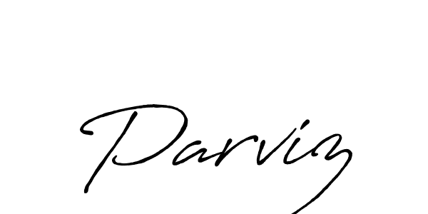 Make a beautiful signature design for name Parviz. With this signature (Antro_Vectra_Bolder) style, you can create a handwritten signature for free. Parviz signature style 7 images and pictures png
