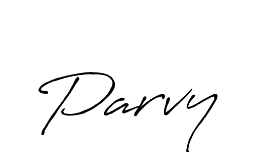 Also You can easily find your signature by using the search form. We will create Parvy name handwritten signature images for you free of cost using Antro_Vectra_Bolder sign style. Parvy signature style 7 images and pictures png