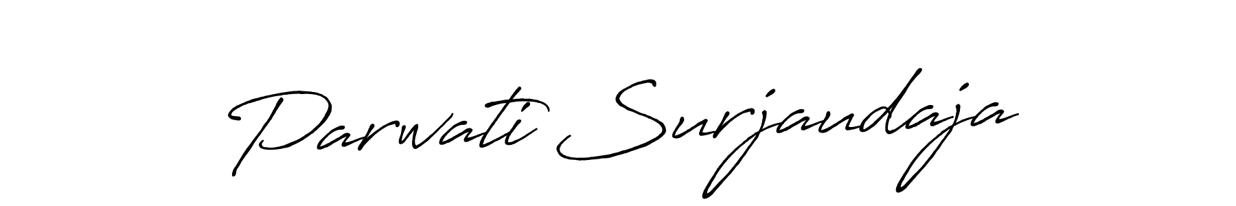 Make a short Parwati Surjaudaja signature style. Manage your documents anywhere anytime using Antro_Vectra_Bolder. Create and add eSignatures, submit forms, share and send files easily. Parwati Surjaudaja signature style 7 images and pictures png
