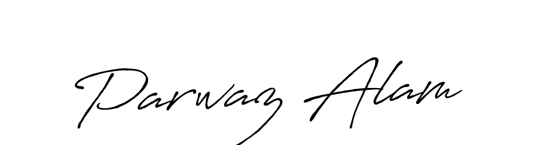 How to make Parwaz Alam name signature. Use Antro_Vectra_Bolder style for creating short signs online. This is the latest handwritten sign. Parwaz Alam signature style 7 images and pictures png