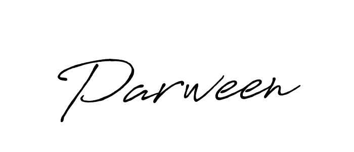 Parween stylish signature style. Best Handwritten Sign (Antro_Vectra_Bolder) for my name. Handwritten Signature Collection Ideas for my name Parween. Parween signature style 7 images and pictures png