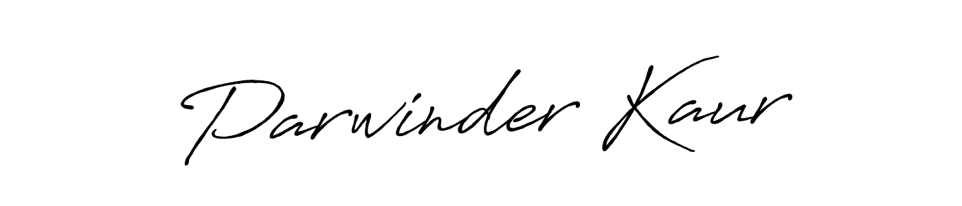 Also we have Parwinder Kaur name is the best signature style. Create professional handwritten signature collection using Antro_Vectra_Bolder autograph style. Parwinder Kaur signature style 7 images and pictures png