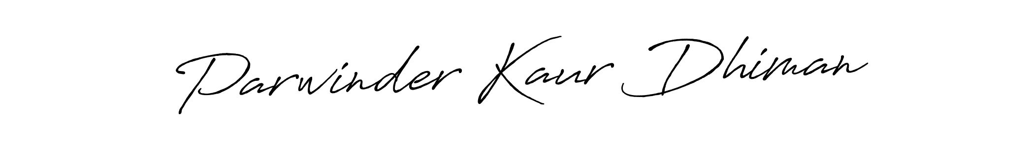 How to make Parwinder Kaur Dhiman signature? Antro_Vectra_Bolder is a professional autograph style. Create handwritten signature for Parwinder Kaur Dhiman name. Parwinder Kaur Dhiman signature style 7 images and pictures png