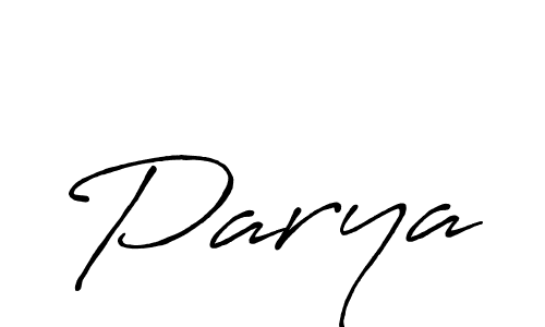 You should practise on your own different ways (Antro_Vectra_Bolder) to write your name (Parya) in signature. don't let someone else do it for you. Parya signature style 7 images and pictures png