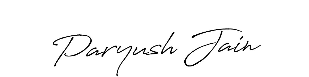 How to make Paryush Jain signature? Antro_Vectra_Bolder is a professional autograph style. Create handwritten signature for Paryush Jain name. Paryush Jain signature style 7 images and pictures png