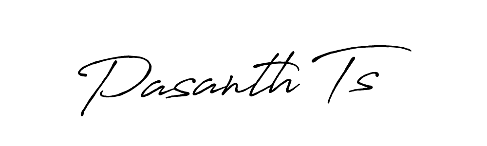 Design your own signature with our free online signature maker. With this signature software, you can create a handwritten (Antro_Vectra_Bolder) signature for name Pasanth Ts. Pasanth Ts signature style 7 images and pictures png