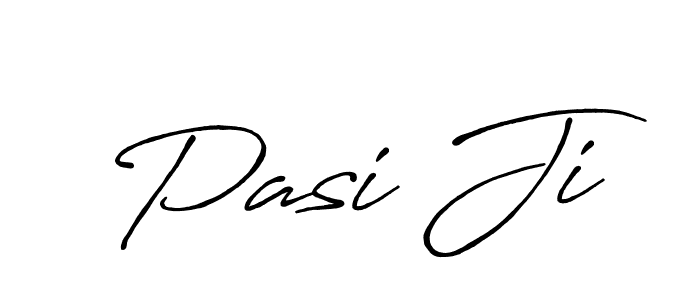 The best way (Antro_Vectra_Bolder) to make a short signature is to pick only two or three words in your name. The name Pasi Ji include a total of six letters. For converting this name. Pasi Ji signature style 7 images and pictures png