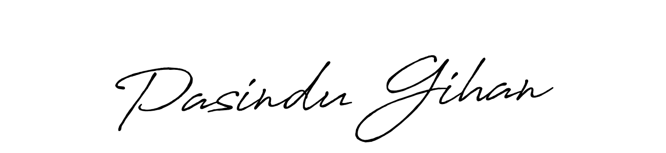 The best way (Antro_Vectra_Bolder) to make a short signature is to pick only two or three words in your name. The name Pasindu Gihan include a total of six letters. For converting this name. Pasindu Gihan signature style 7 images and pictures png