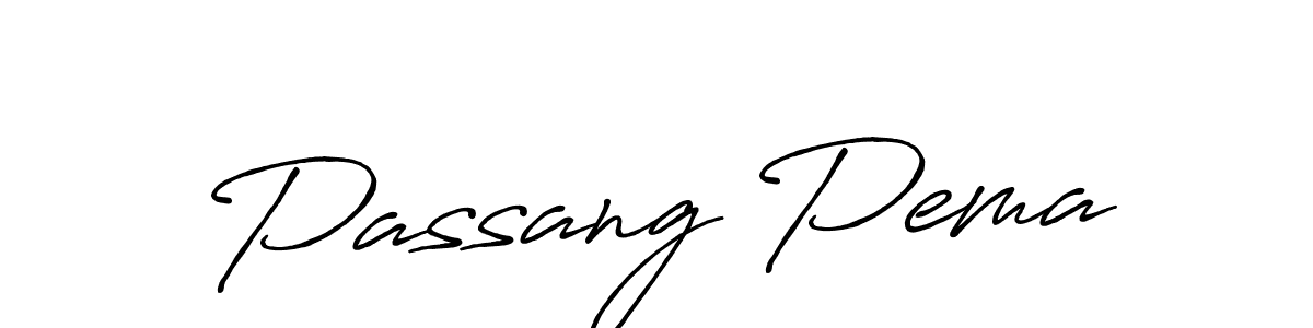 Make a beautiful signature design for name Passang Pema. With this signature (Antro_Vectra_Bolder) style, you can create a handwritten signature for free. Passang Pema signature style 7 images and pictures png