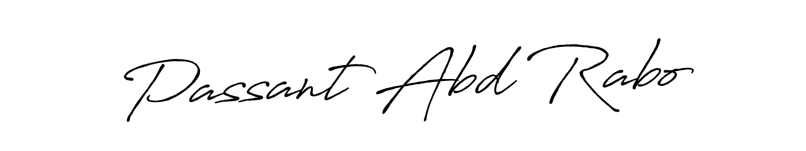 Make a beautiful signature design for name Passant Abd Rabo. With this signature (Antro_Vectra_Bolder) style, you can create a handwritten signature for free. Passant Abd Rabo signature style 7 images and pictures png