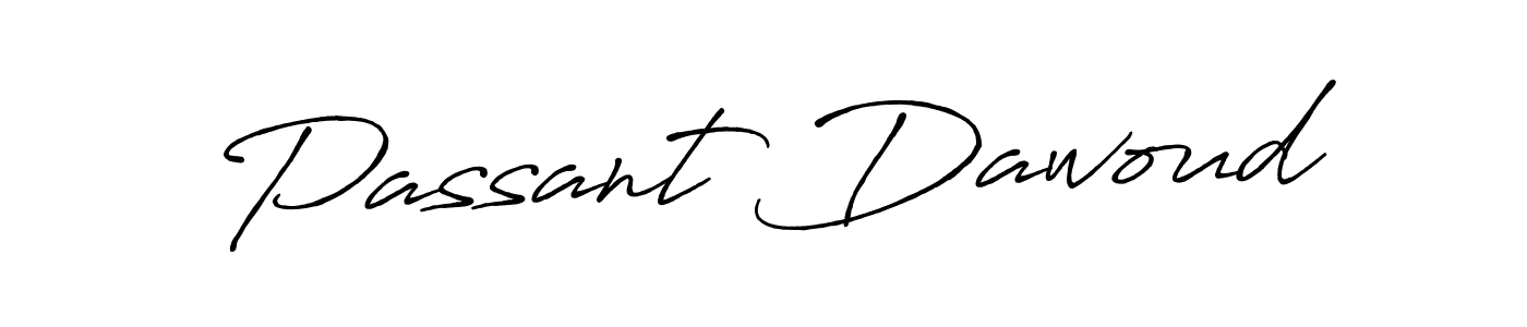 How to make Passant Dawoud signature? Antro_Vectra_Bolder is a professional autograph style. Create handwritten signature for Passant Dawoud name. Passant Dawoud signature style 7 images and pictures png