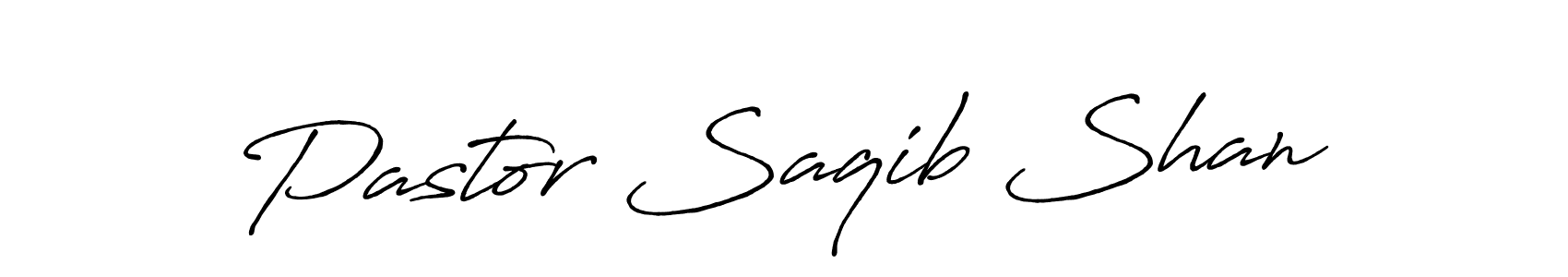 Pastor Saqib Shan stylish signature style. Best Handwritten Sign (Antro_Vectra_Bolder) for my name. Handwritten Signature Collection Ideas for my name Pastor Saqib Shan. Pastor Saqib Shan signature style 7 images and pictures png