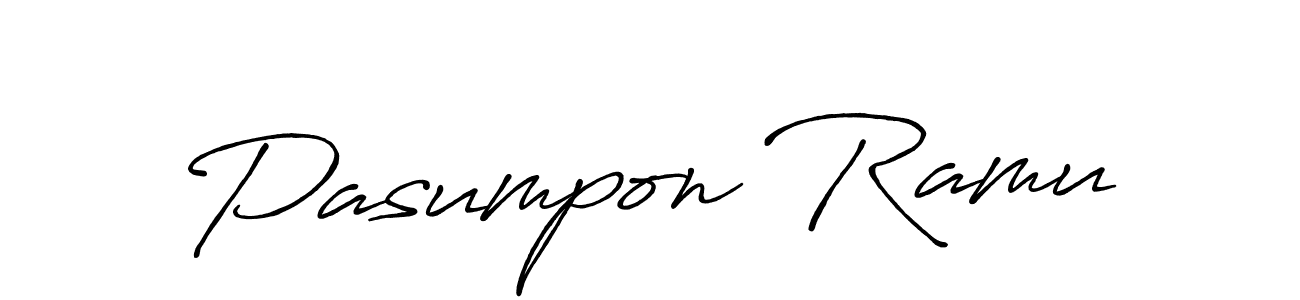 It looks lik you need a new signature style for name Pasumpon Ramu. Design unique handwritten (Antro_Vectra_Bolder) signature with our free signature maker in just a few clicks. Pasumpon Ramu signature style 7 images and pictures png