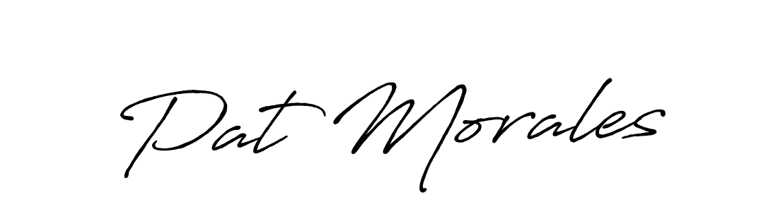 Use a signature maker to create a handwritten signature online. With this signature software, you can design (Antro_Vectra_Bolder) your own signature for name Pat Morales. Pat Morales signature style 7 images and pictures png