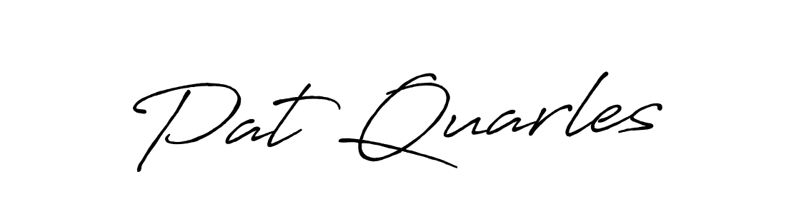 Pat Quarles stylish signature style. Best Handwritten Sign (Antro_Vectra_Bolder) for my name. Handwritten Signature Collection Ideas for my name Pat Quarles. Pat Quarles signature style 7 images and pictures png