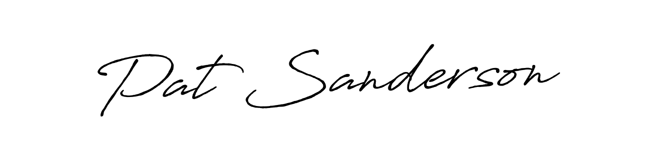 Make a beautiful signature design for name Pat Sanderson. With this signature (Antro_Vectra_Bolder) style, you can create a handwritten signature for free. Pat Sanderson signature style 7 images and pictures png