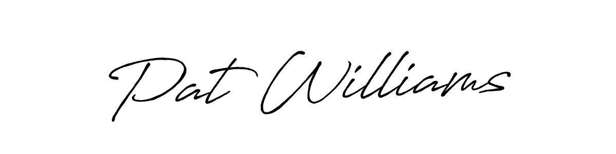 Pat Williams stylish signature style. Best Handwritten Sign (Antro_Vectra_Bolder) for my name. Handwritten Signature Collection Ideas for my name Pat Williams. Pat Williams signature style 7 images and pictures png