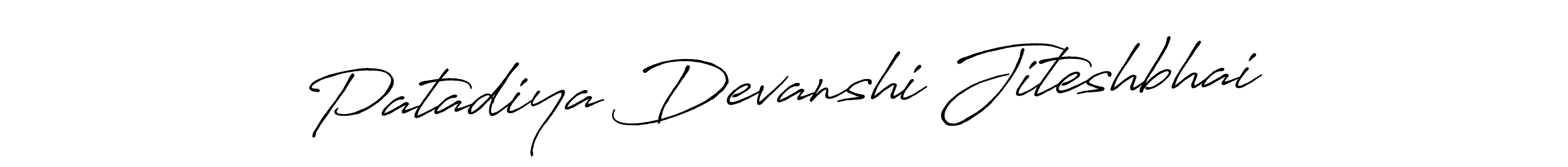 Patadiya Devanshi Jiteshbhai stylish signature style. Best Handwritten Sign (Antro_Vectra_Bolder) for my name. Handwritten Signature Collection Ideas for my name Patadiya Devanshi Jiteshbhai. Patadiya Devanshi Jiteshbhai signature style 7 images and pictures png