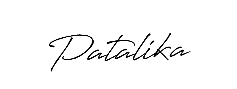 Patalika stylish signature style. Best Handwritten Sign (Antro_Vectra_Bolder) for my name. Handwritten Signature Collection Ideas for my name Patalika. Patalika signature style 7 images and pictures png