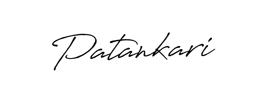 Use a signature maker to create a handwritten signature online. With this signature software, you can design (Antro_Vectra_Bolder) your own signature for name Patankari. Patankari signature style 7 images and pictures png