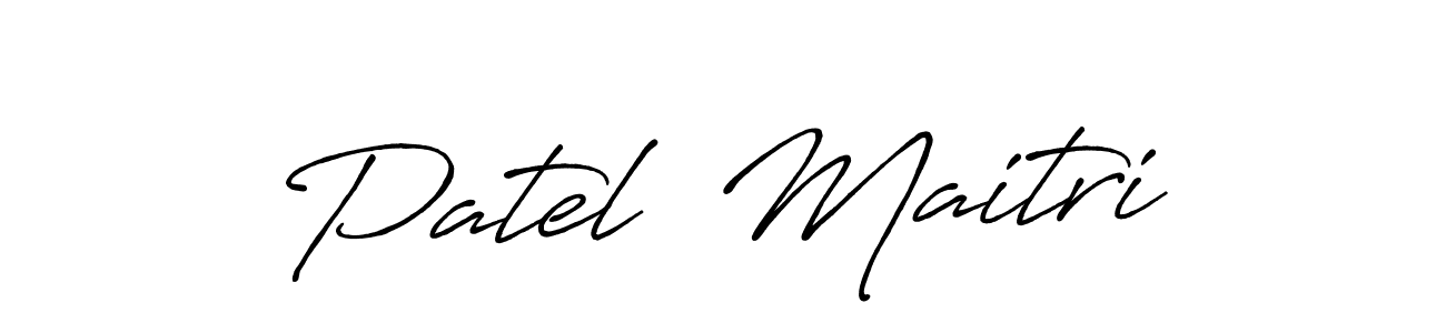 Make a short Patel  Maitri signature style. Manage your documents anywhere anytime using Antro_Vectra_Bolder. Create and add eSignatures, submit forms, share and send files easily. Patel  Maitri signature style 7 images and pictures png