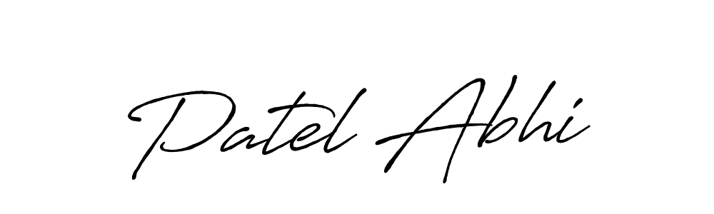 Create a beautiful signature design for name Patel Abhi. With this signature (Antro_Vectra_Bolder) fonts, you can make a handwritten signature for free. Patel Abhi signature style 7 images and pictures png