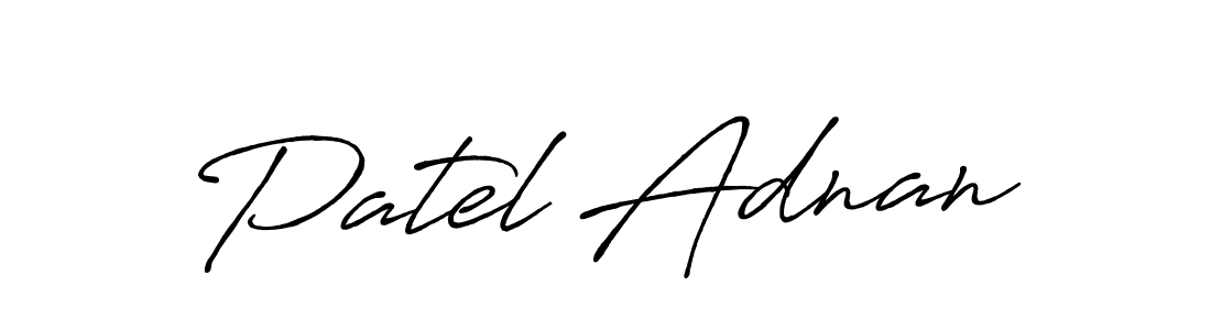 Use a signature maker to create a handwritten signature online. With this signature software, you can design (Antro_Vectra_Bolder) your own signature for name Patel Adnan. Patel Adnan signature style 7 images and pictures png